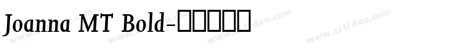 Joanna MT Bold字体转换